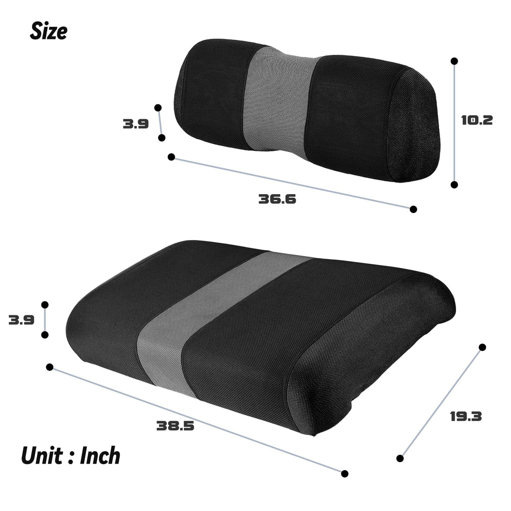 Samxomap 2Pcs Golf Cart Seat Covers Washable Breathable Air Mesh Cloth Adjustable Front Seat Cover Fit Like Gloves For Club Car