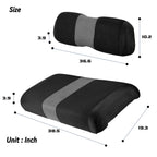 Samxomap 2Pcs Golf Cart Seat Covers Washable Breathable Air Mesh Cloth Adjustable Front Seat Cover Fit Like Gloves For Club Car