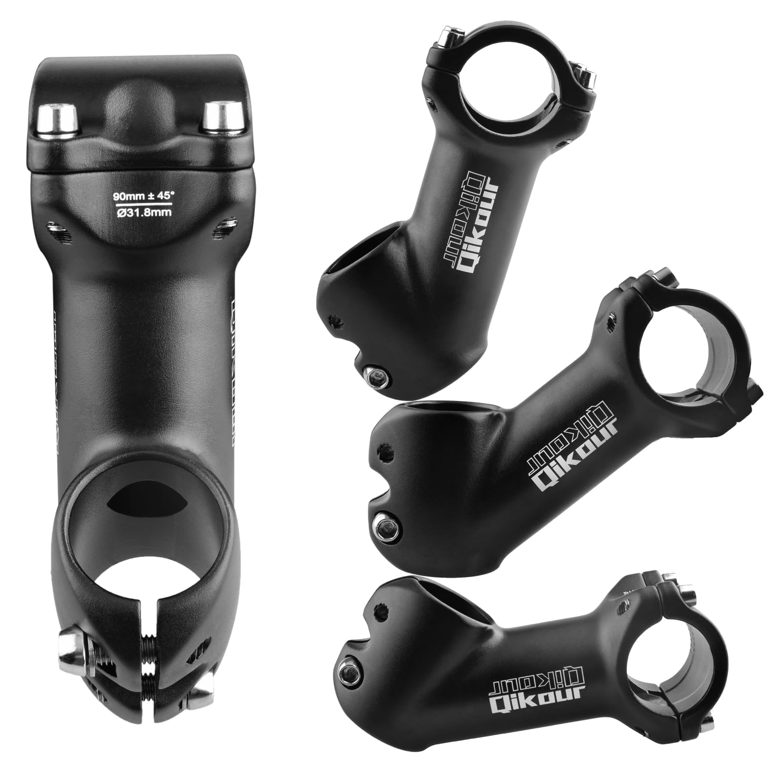 Triwonder 31.8 Bike Stem 45 Degree 90Mm Bicycle Handlebar Stem Riser Bar Clamp Mtb Stem For Road Bike Mountain Bike Bmx
