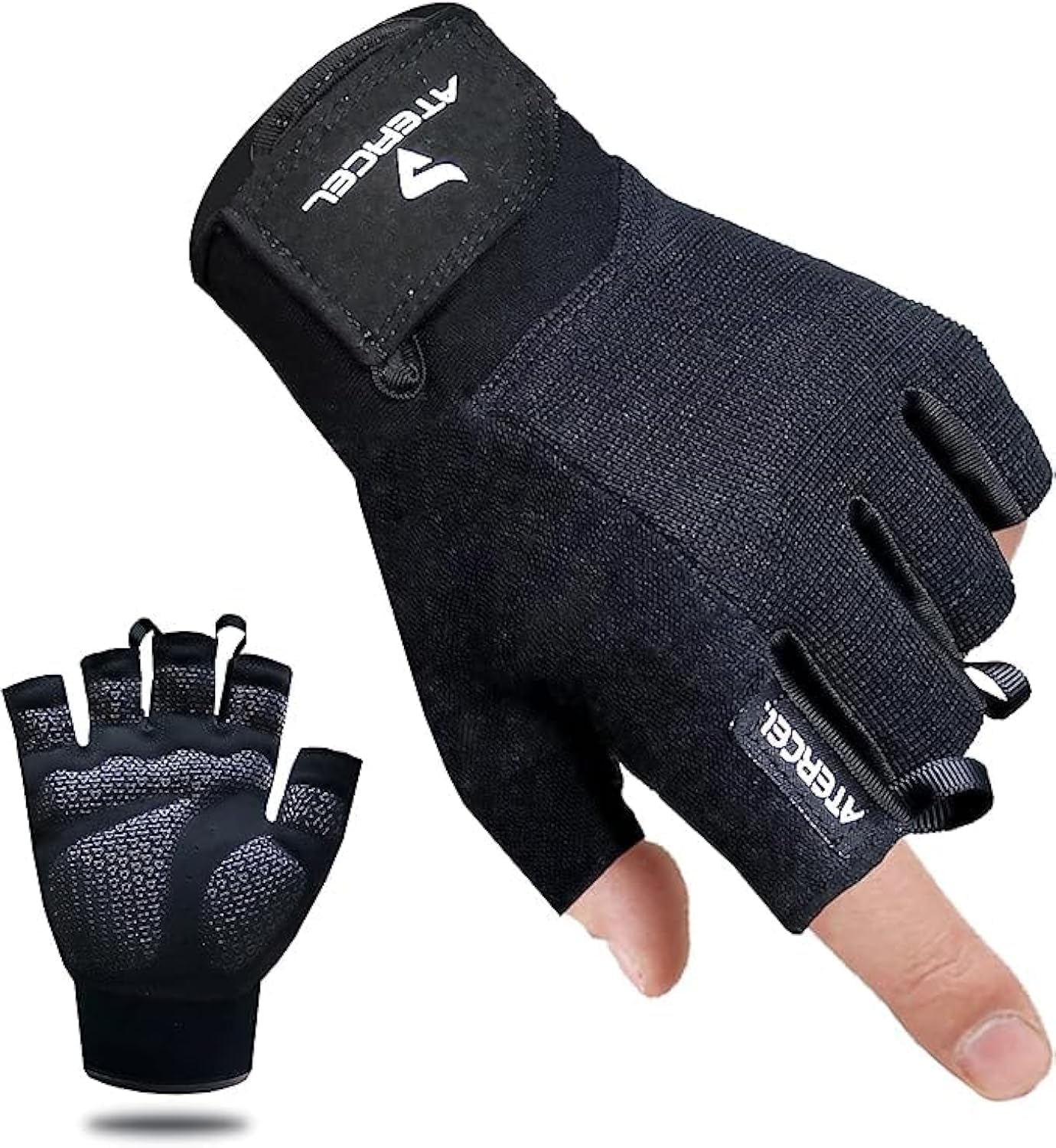 Atercel Workout Gloves For Men And Women, Exercise Gloves For Weight Lifting, Cycling, Gym, Training, Breathable And Snug Fit (B