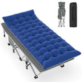 Slendor Folding Camping Cot with Mattress for Adults,74   L x 28   W x 15   H, Portable Sleeping Cot Bed for Tent, Office, Campi