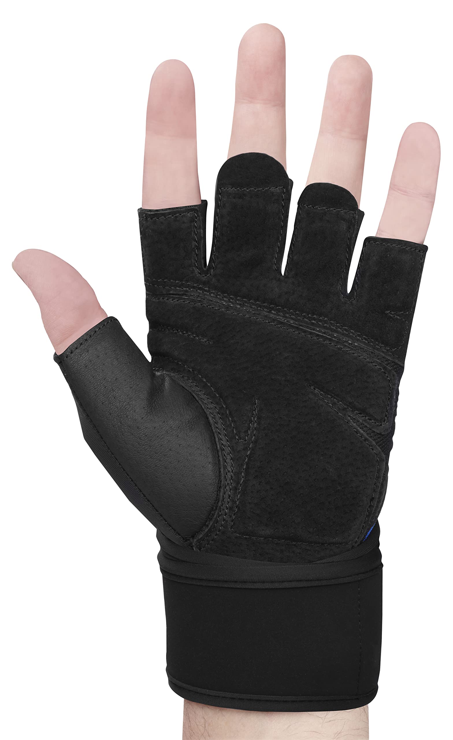 Harbinger Training Grip Wristwrap Weight Lifting Gloves, Unisex, Small, Blue