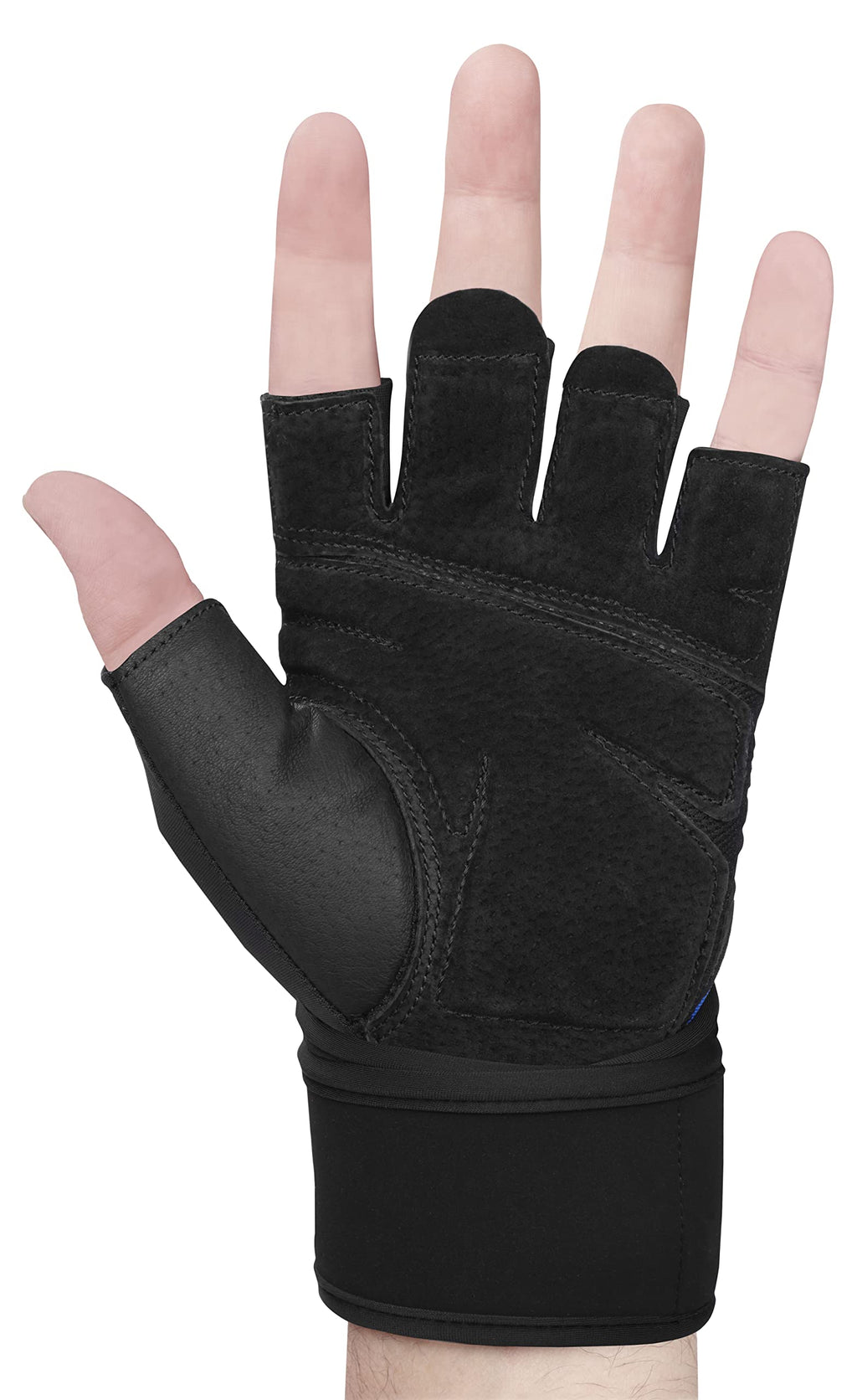 Harbinger Training Grip Wristwrap Weight Lifting Gloves, Unisex, Medium, Blue