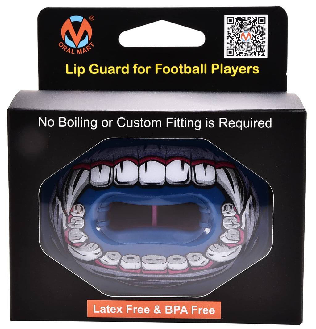 Oral Mart Football Mouth Guard (King Kong) - Instant Fit Lip Guard Mouthpiece- Football Mouthguard Pacifier Protector