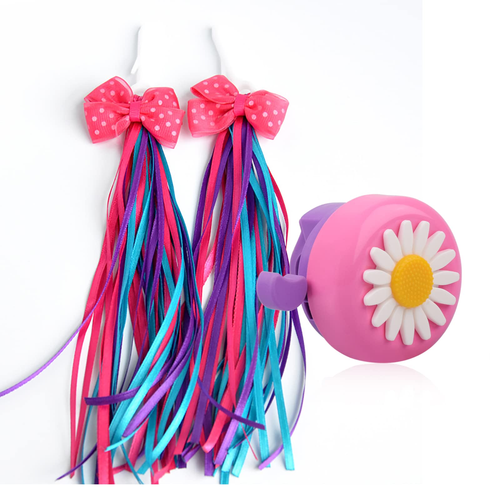 U-Lian Butterfly Kids Purple Streamers And Bike Bell For Girls