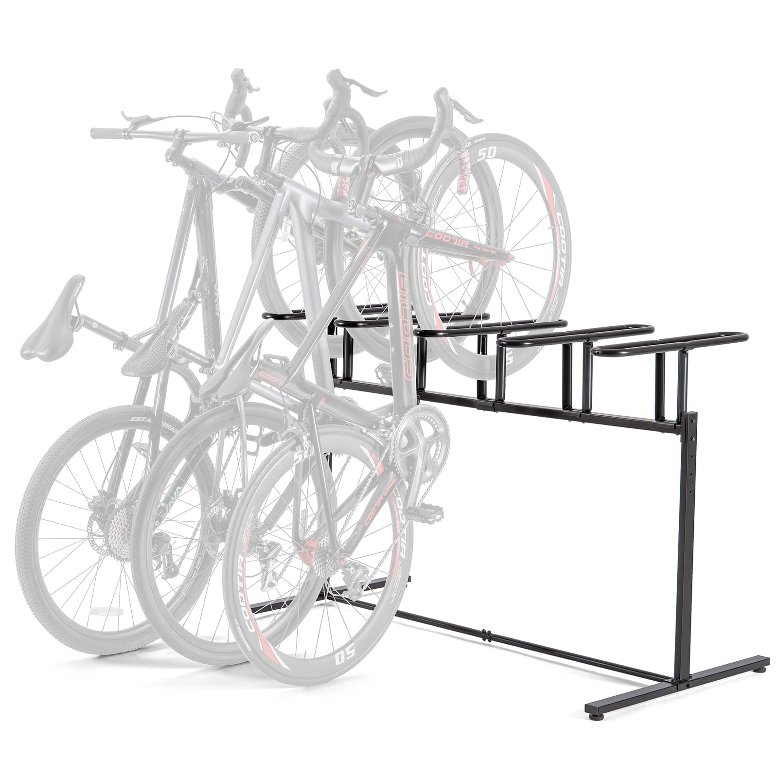CXWXC 3/5 Bikes Stand Rack - Bike Storage Parking Racks Indoor/Outdoor - Bicycle Stand Garage for Parking Mountain Road Hybrid B