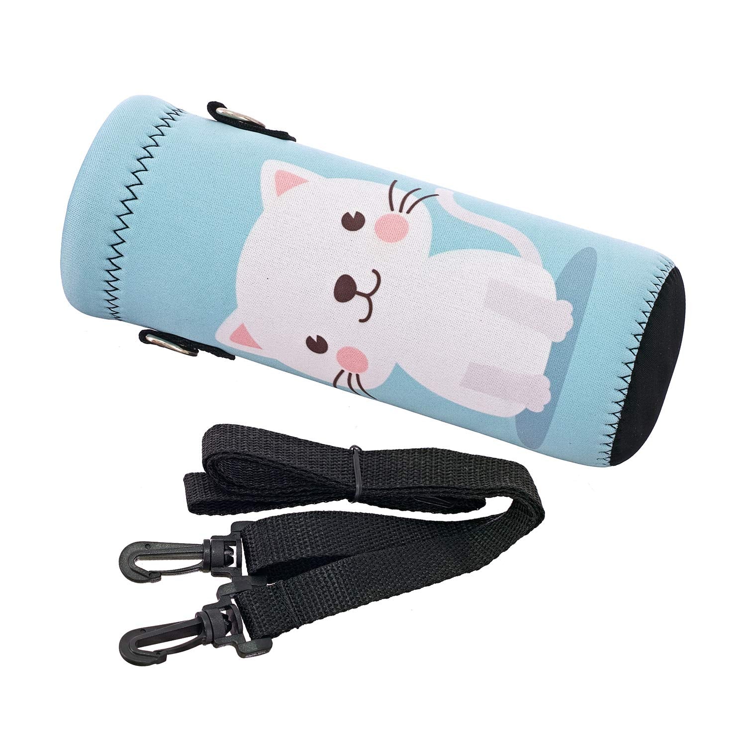 Aupet Water Bottle Sling Bag Carrier Crossbody Sleeve,Insulated Neoprene Bottle Case Holder Pouch Cover 500Ml/17Oz With Shoulder