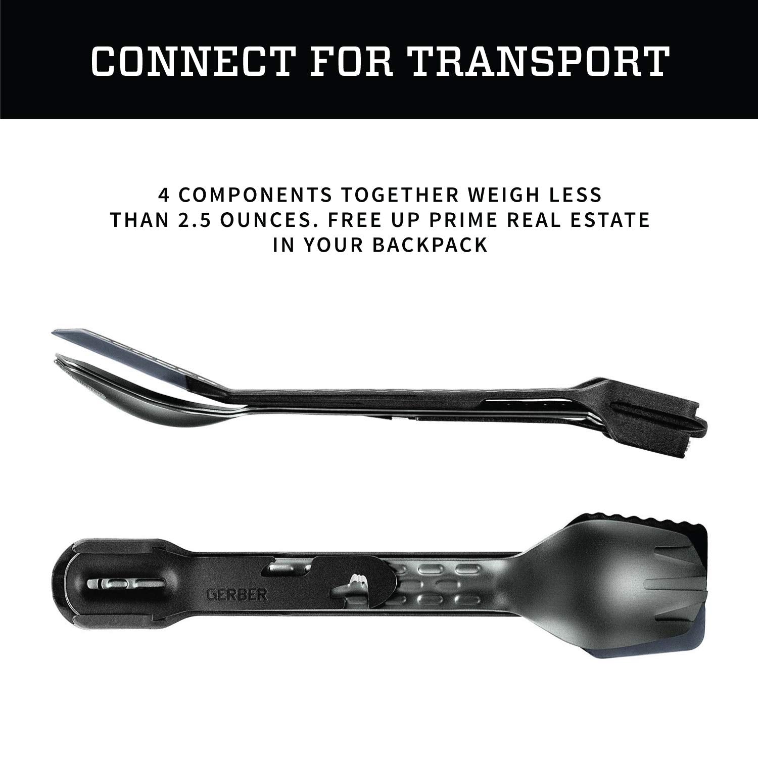 Gerber Gear 31-003463N Compleat Camping Utensils Cooking Tool Set, Onyx