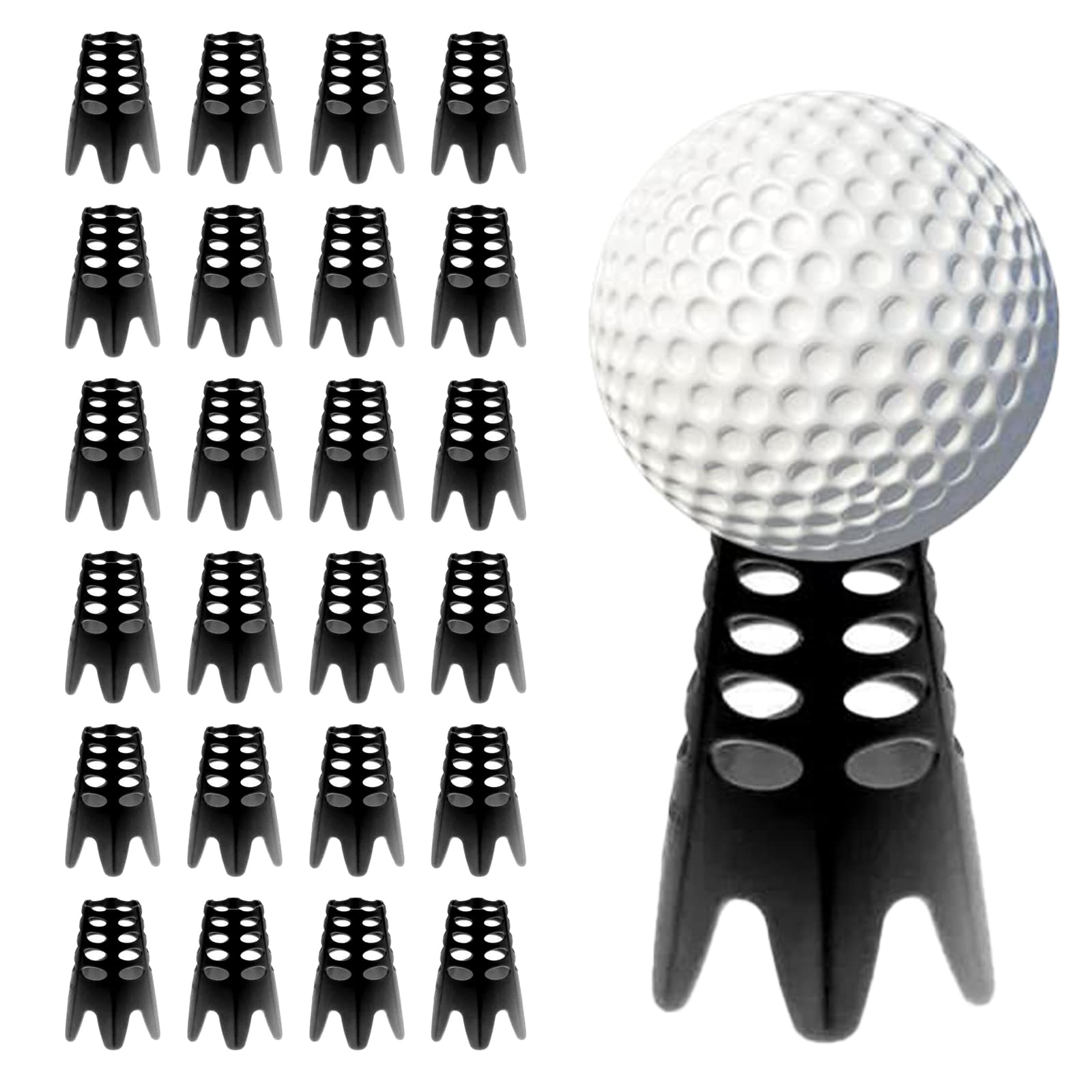 Plastic Golf Tees, 24Pcs Golf Simulator Tees For Home, Outdoor Indoor Golf Tees Simulator Practice Training, Golf Mat Tees For W