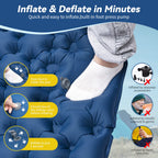 Hiipeak Double Sleeping Pad For Camping With Foot Pump & Pillow, Self Inflating Sleeping Mat For 2 Person, Ultralight Portable S