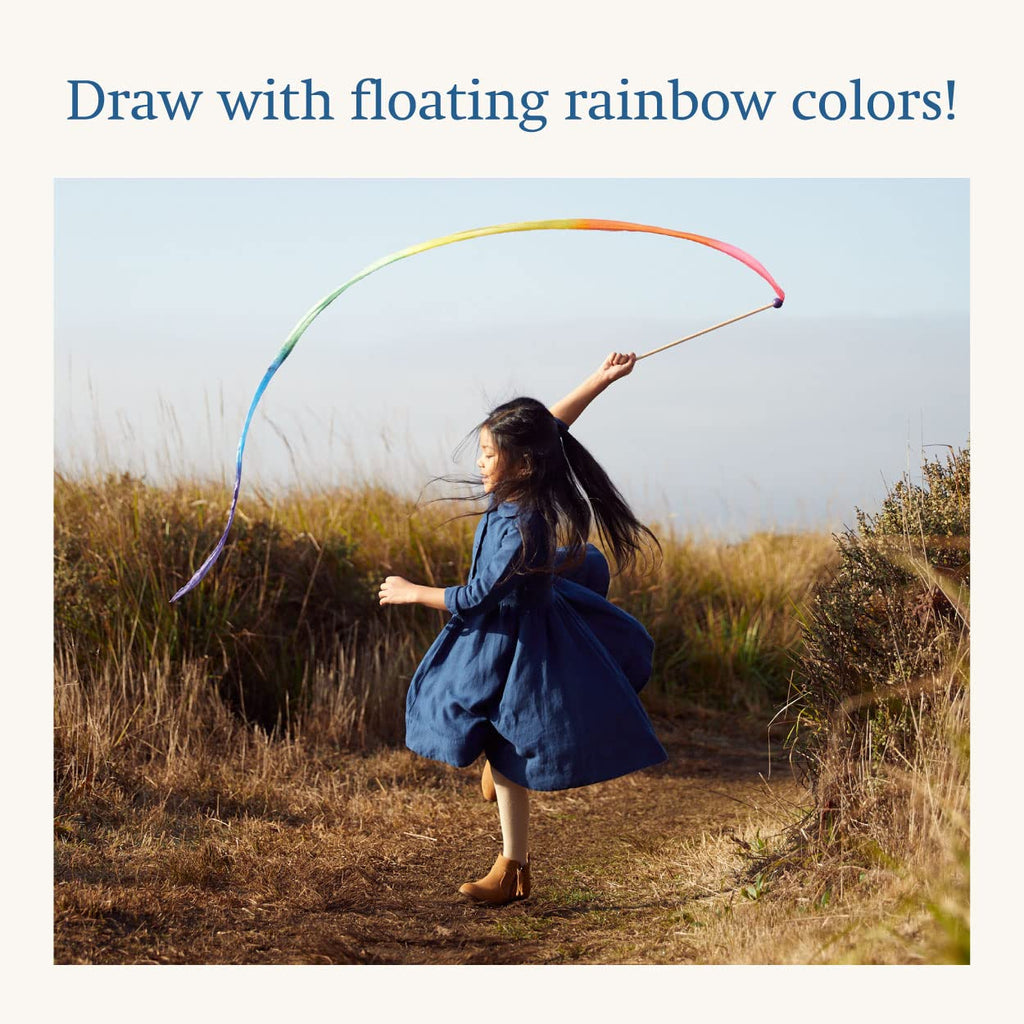 Sarah'S Silks Rainbow Streamer - 8' Long Ribbon Wand For Kids, Pretend Play, Dance, Baton Stick Twirling, And Gymnastics Party F