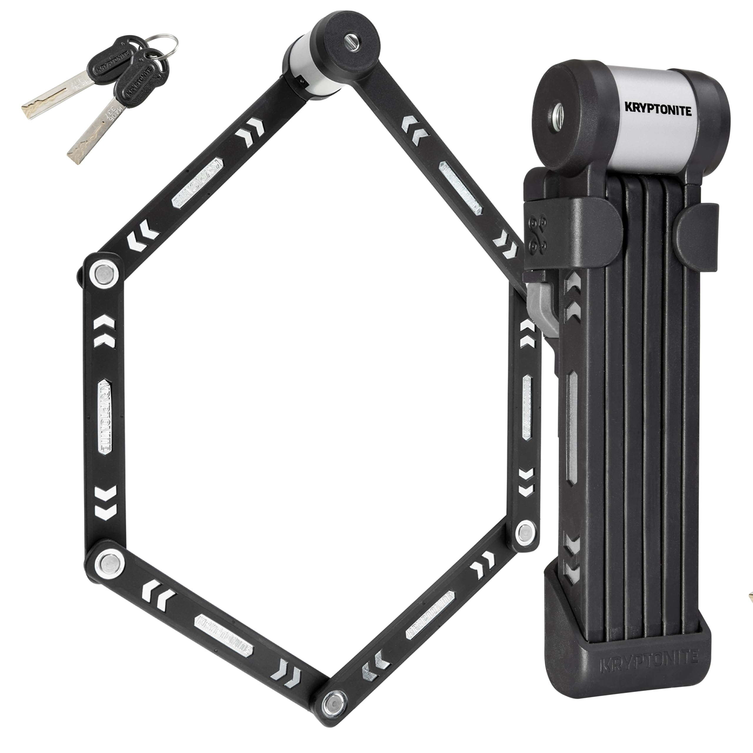 Kryptonite Kryptolok 610 S Folding Bike Lock, Compact Lightweight High Security Anti-Theft Foldable Bicycle Lock With 2 Keys And