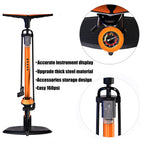 Gobko Bike Floor Pump With Gauge,Floor Bicycle Pump With Both Presta And Schrader Bicycle Pumps Valves High Pressure 160Psi Mult