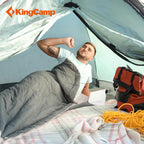 Kingcamp 87 X 59 Inch 2 Person Waterproof Cold Weather Family Warm Sleeping Bag For Adults With 2 Pillows For Winter Camping And