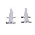 Attwood 6245-6 Chrome-Plated Zinc Cleats, 6 Inches Long, 2 3/32 Inches Wide, Install With 4 Included #10 Fasteners