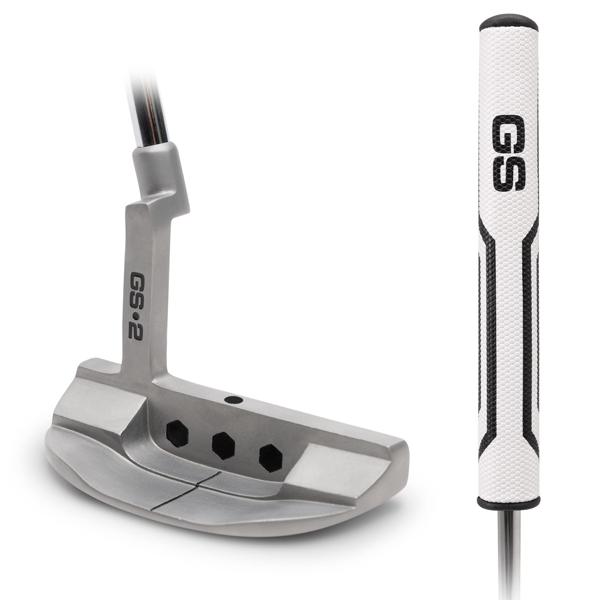 Gosports Gs2 Tour Golf Putter - 34Right-Handed Mallet Putter With Milled Face, Choose Oversized Fat Grip Or Traditional Grip