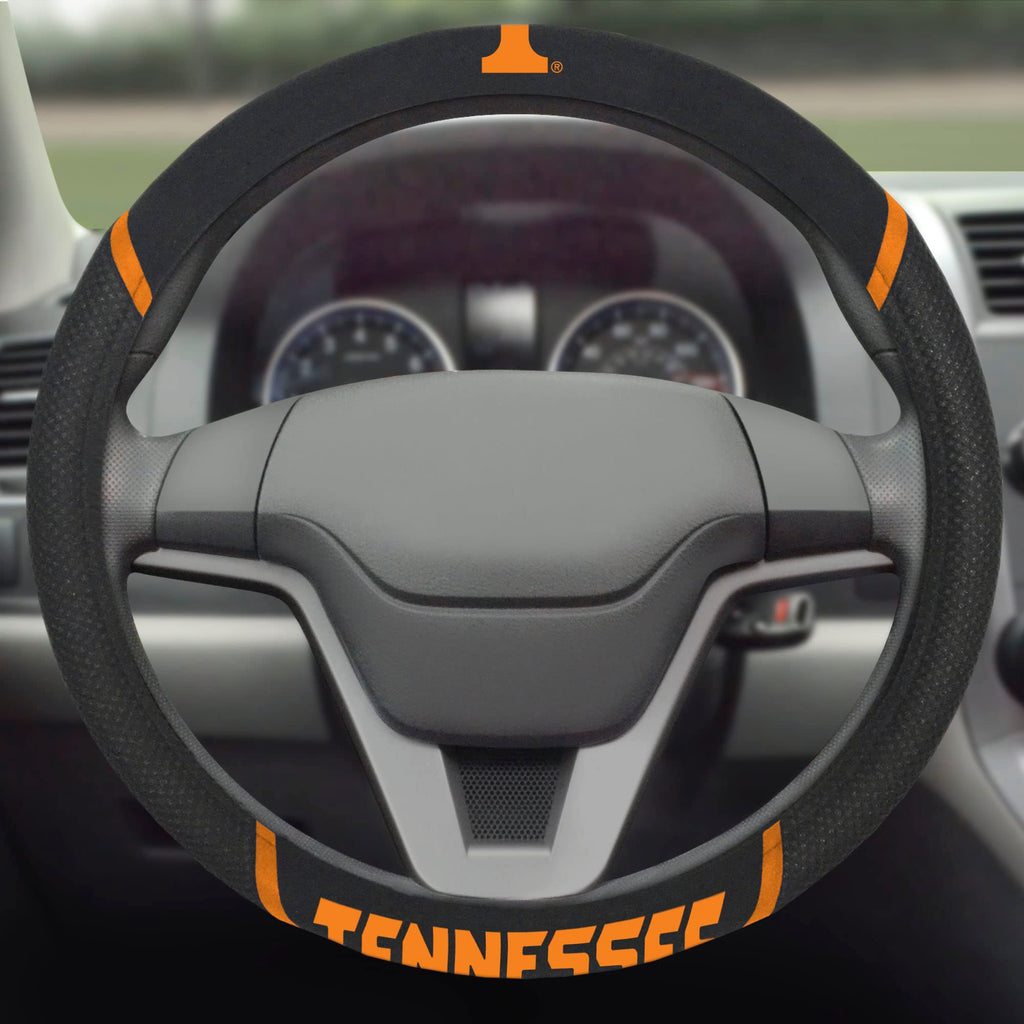 Fanmats 14930 Tennessee Volunteers Embroidered Steering Wheel Cover 15'' X 15''
