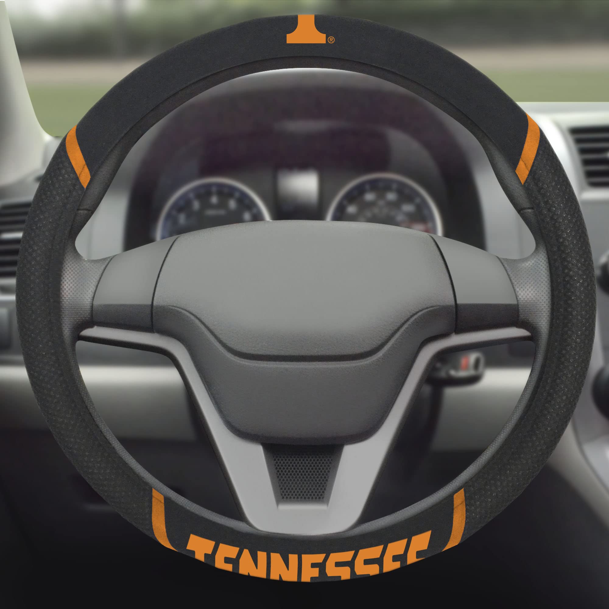Fanmats 14930 Tennessee Volunteers Embroidered Steering Wheel Cover 15'' X 15''