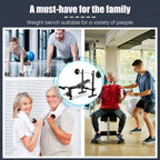 Oppsdecor Standard Adjustable Weight Bench Set, Bench Press With Squat Rack & Leg Extension And Leg Curl Workout Bench For Home