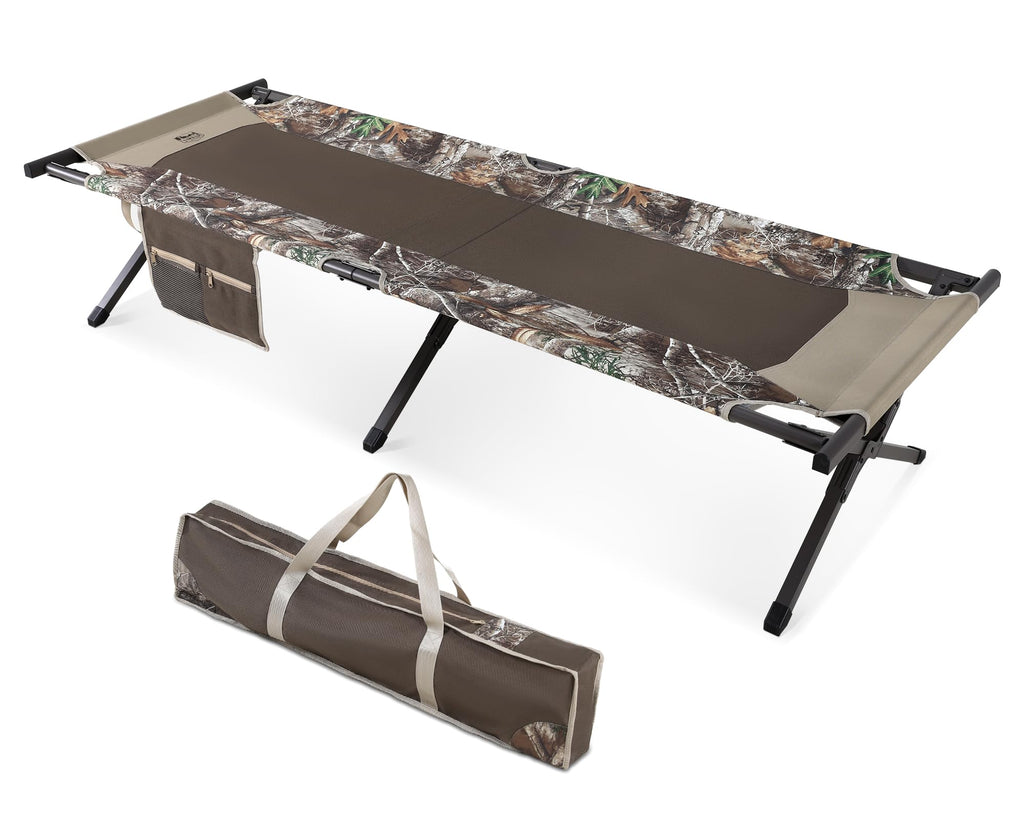 Timber Ridge Folding Cot, Support Up To 300 Lbs, Camo/Tan
