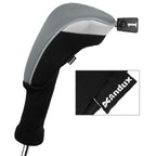 Andux 3Pcs/Set Golf 460Cc Driver Wood Club Head Covers Long Neck With Interchangeable No. Tags Grey