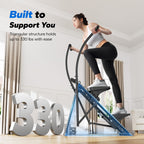 Merach Stair Stepper, Hands & Feet Synchronized Stair Climber, Stairmaster For Full-Body Workout At Home, Compact Vertical Climb