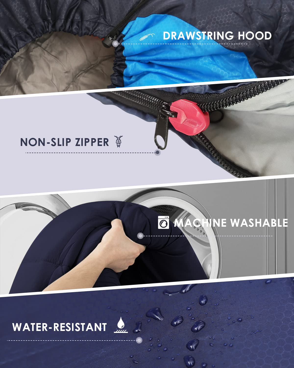 Sleeping Bags For Adults Warm Weather -Backpacking Ultralight Waterproof Sleeping Bag For Boys Girls Youth For Camping Hiking Ou