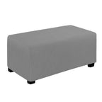 Easy-Going Stretch Ottoman Cover Folding Storage Stool Furniture Protector Soft Rectangle Slipcover Elastic Bottom( Ottoman Larg