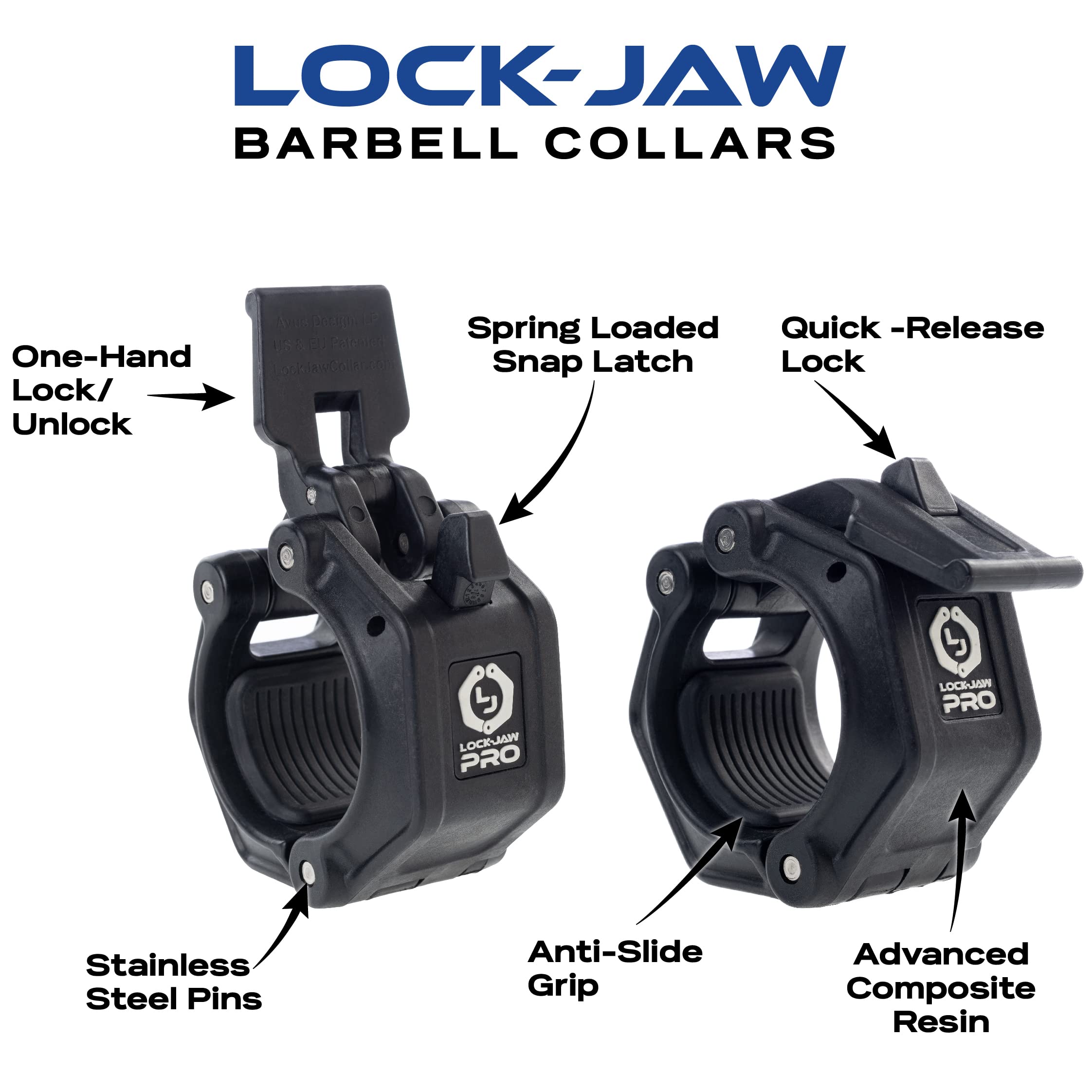 Lock-Jaw Pro 2 Barbell Collar (2'' / 50Mm) (Red)