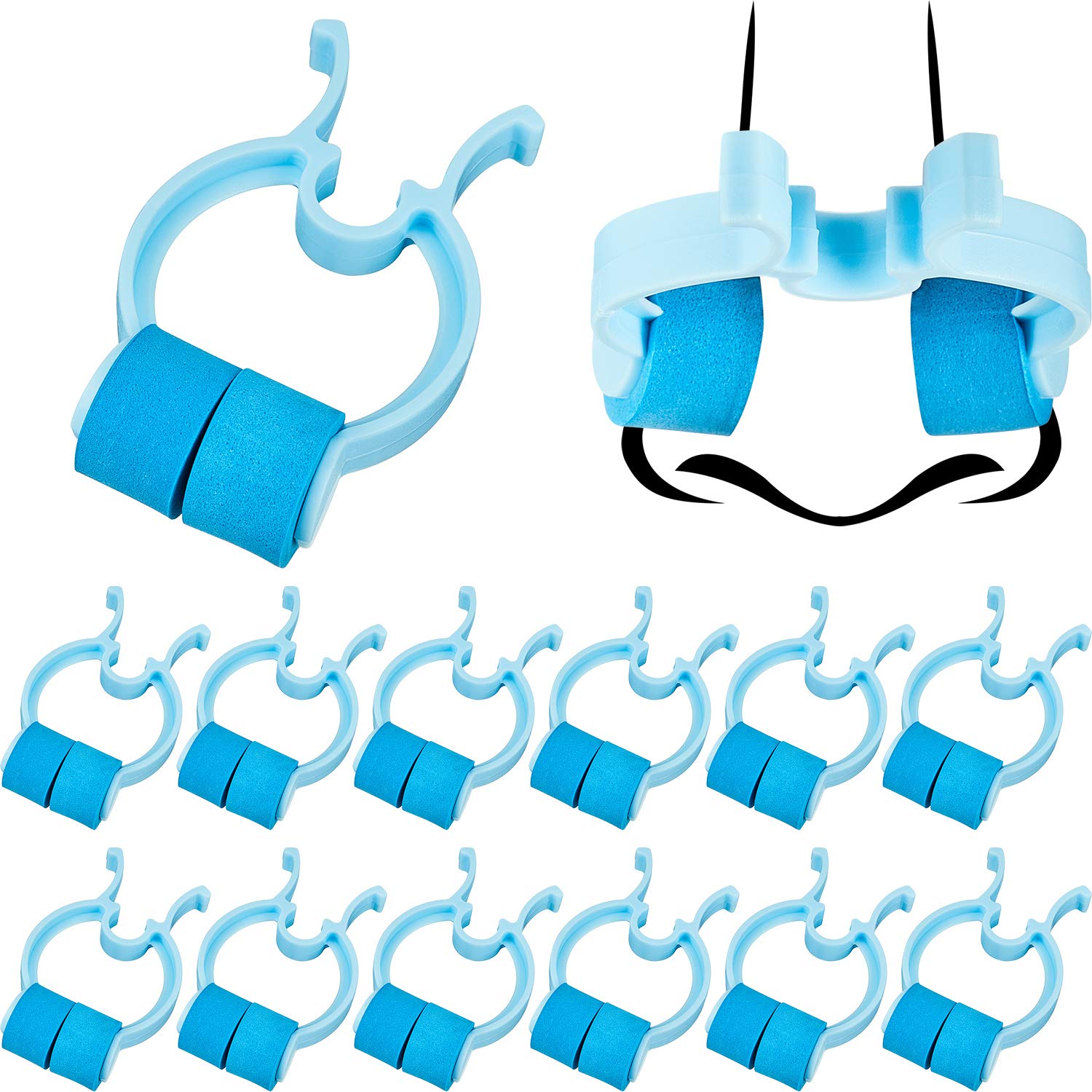 Nose Stop Clips Nasal Nose Stopper Clips Plastic Foam for Emergency or Accident(30 Pieces)