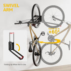 monTEK Swivel Bike Wall Mount, No Heavy Lifting Required Bike Wall Mount, Bike Hangers for Garage, Space-Saving Bike Rack Garage