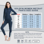 Goldfin Wetsuit Pants Womens, 2Mm Neoprene Pants Keep Warm For Water Aerobics Diving Swimming Surfing Kayaking Boating (Navy, 3X