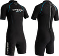 Cressi Baula 2.5 mm Lady Short Sleeves Short Wetsuits, Black/Turquoise, M