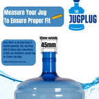 The Jug Plug Original 5 Gallon Water Jug Cap Reusable - No Spill Silicone 3 & 5 Gallon Water Jug Lid Fits 55Mm Bottles - Easy-To
