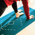 Think Art Decor Alignment Yoga Mat for Women, Men, With Travel Carrying Strap  6MM Extra Thick and Wide TPE Mats  Dual Textured