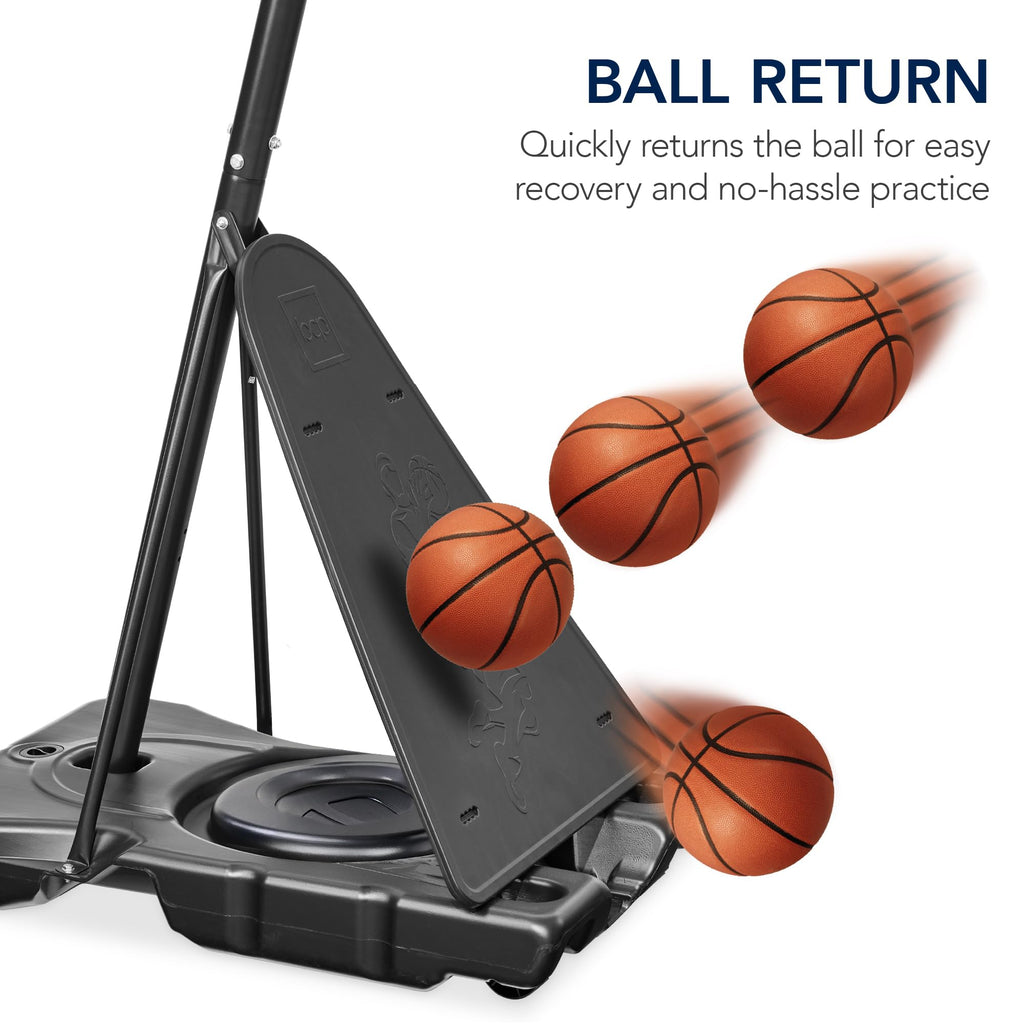 Best Choice Products 4.4-10Ft Adjustable Regulation Basketball Hoop, Portable Goal W/Shatterproof Backboard, Ball Return, Base G