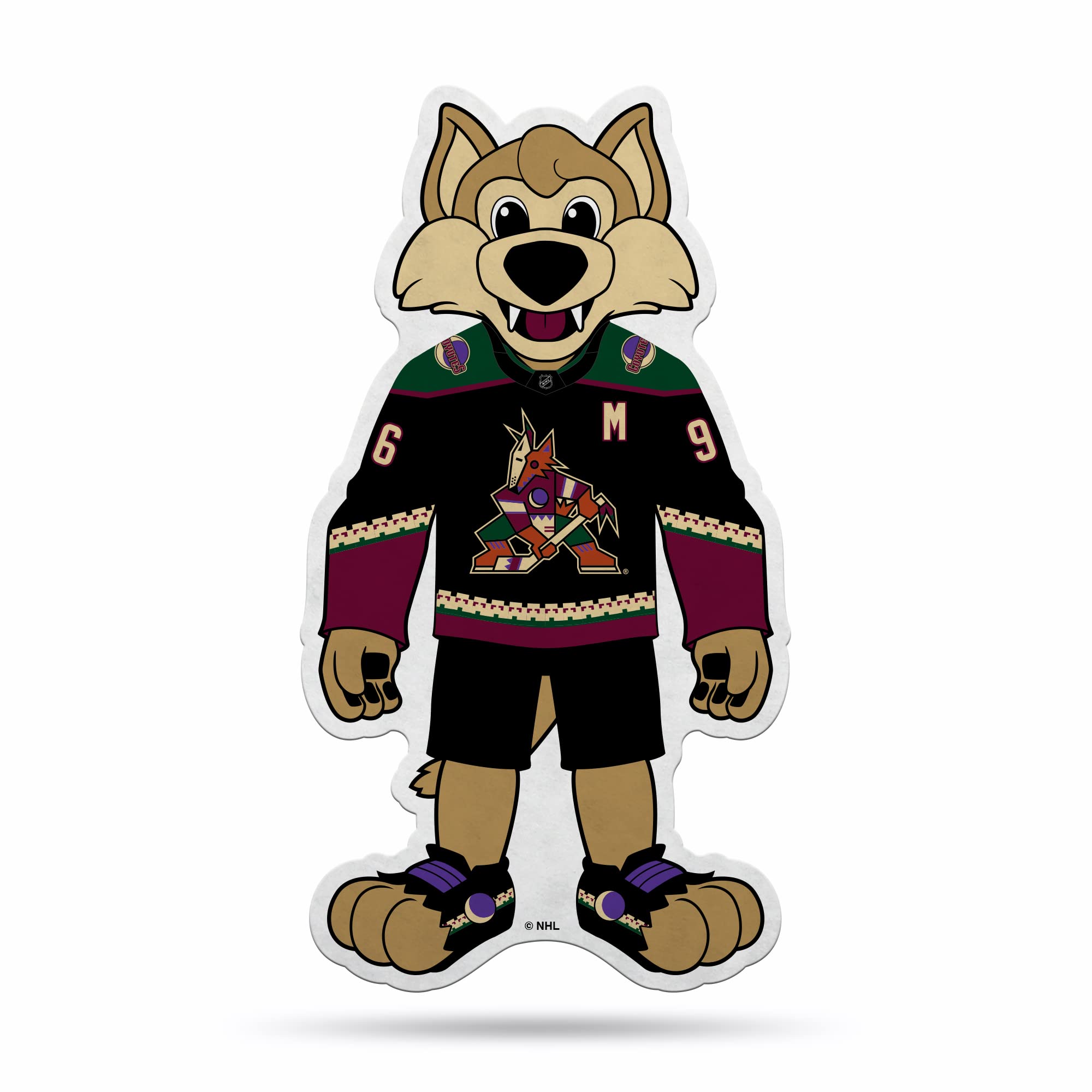 Rico Industries Nhl Arizona Coyotes Mascot Shape Cut Pennant - Home And Living Room D  Cor - Soft Felt Ez To Hang