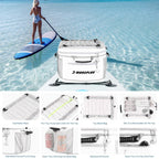 Morxplor Waterproof Pvc Material Paddleboard Cooler Deck Bag - 40 Can Insulated Lunch Box For Paddleboarding, Camping, Kayaking