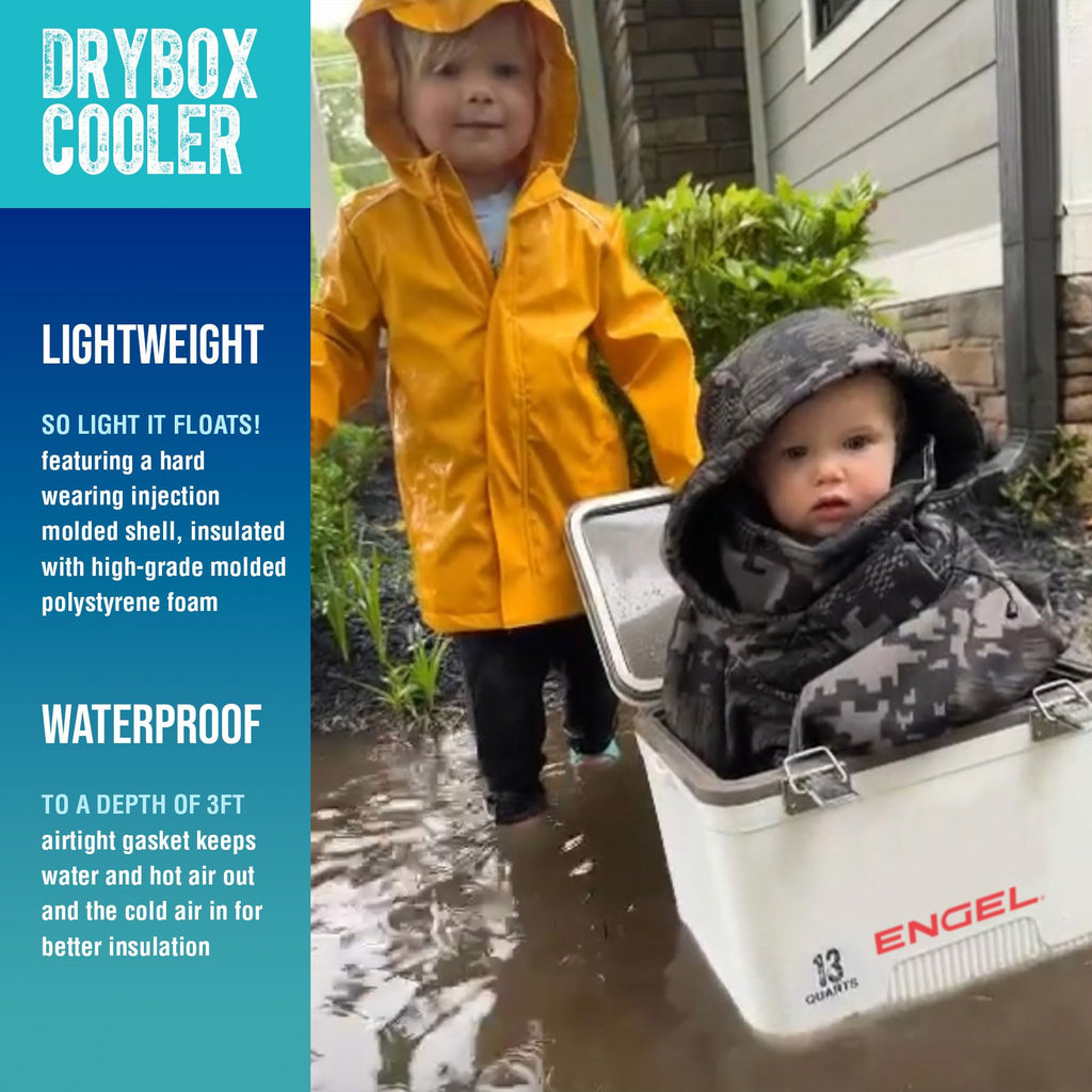 Engel Uc30 30Qt Leak-Proof, Air Tight, Drybox Cooler And Hard Shell Lunchbox For Men And Women In Tan