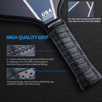 Yc Dgycasi Graphite Pickleball Paddles Set Of 2, 2023 Usapa Approved, Carbon Fiber Surface (Chs), Polypropylene Honeycomb Core,