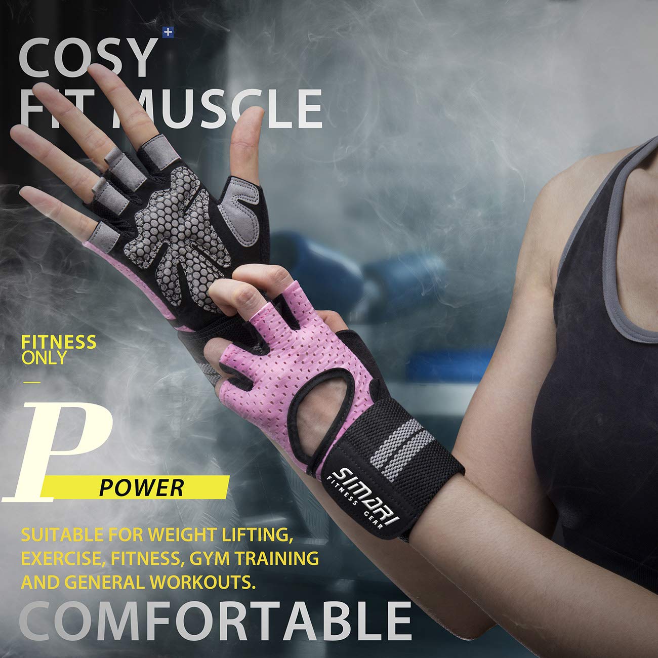 Simari Workout Gloves Mens And Women Weight Lifting Gloves With Wrist Support For Gym Training, Full Palm Protection For Fitness