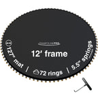 Trampoline Pro Replacement Trampoline Mat 12Ft Round Frame, For 72 Springs, 5.5'' Spring Length, Fits All Same Size Brands, Mat 