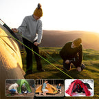 Keovoker 12 Pack Tent Stakes, 7-Inch Ultralight Aluminum Ground Pegs With Reflective Pull Ropes, Tri-Beam Stake In A Carrying Ba