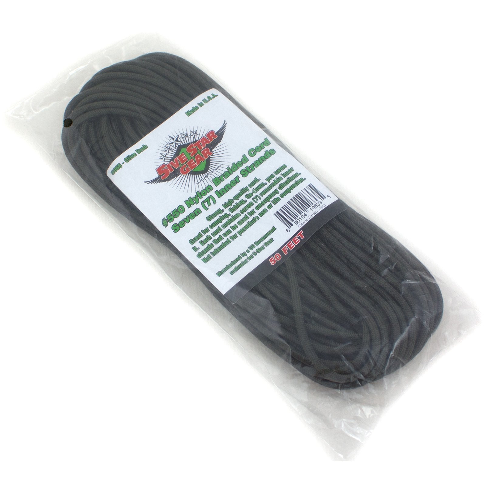 5Ive Star Gear Paracord Olive Drab 50'
