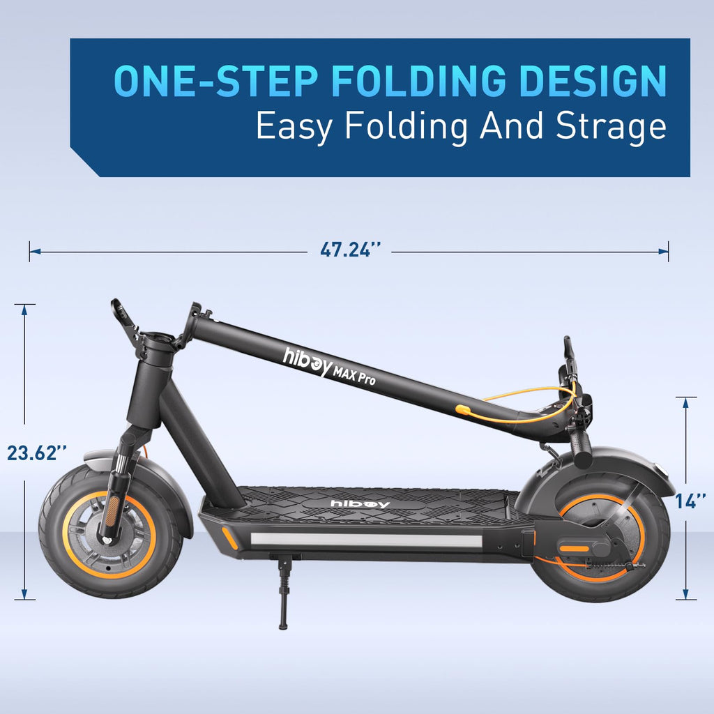 Hiboy MAX Pro Electric Scooter, 46.6 Mi Long Range, 22 MPH Power by 650W MAX Motor, 11 Pneumatic Tires, Split Hub Design, Dual