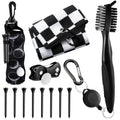 Liliful 12 Pcs Golf Accessories Kit, Include Golf Ball Bag with Hook Towel Tees Magnetic Ball Marker Divot Tool Cleaner Brush fo