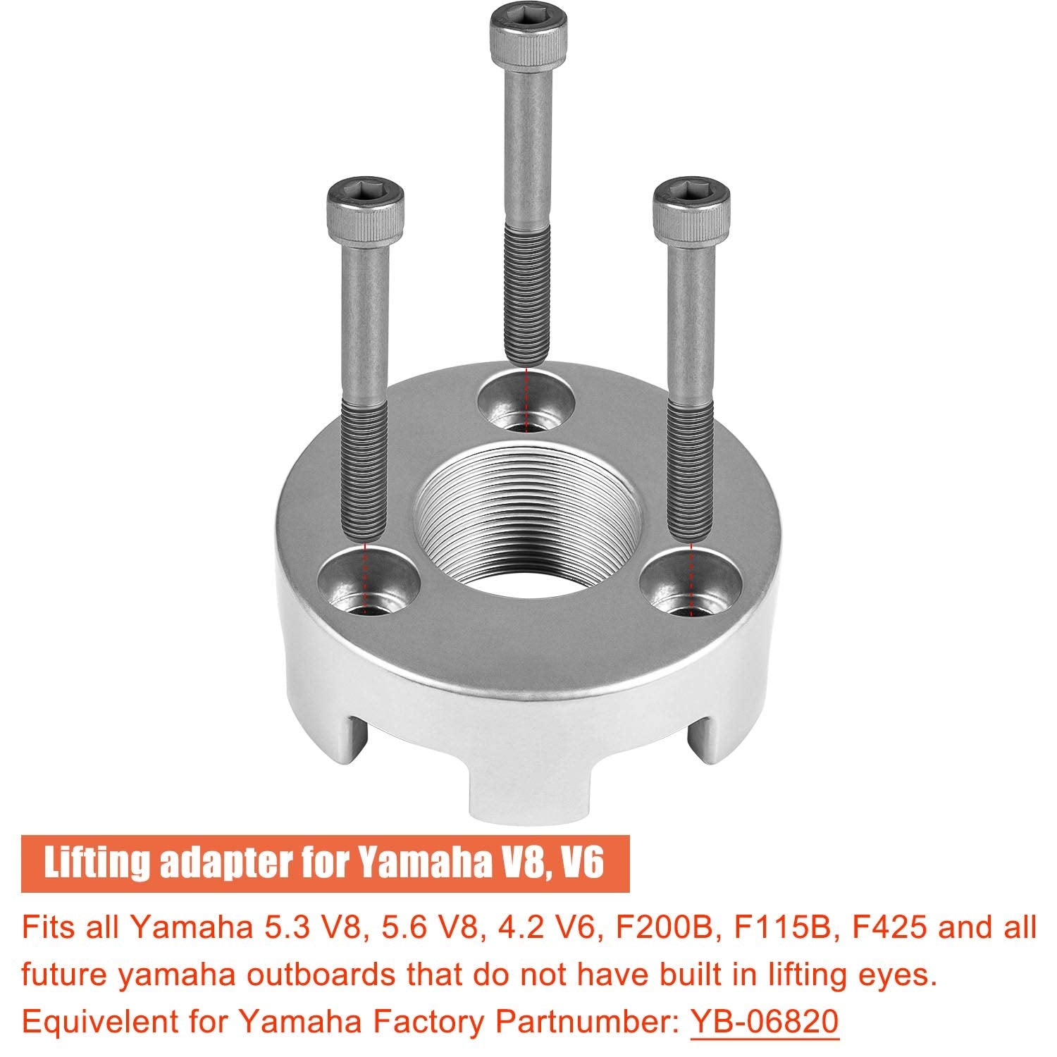 Lifting Adapter, Compatible For Yamaha 5.3 V8, 4.2 V6, F200B, F115B, F425, Mt0025, Mt0022 And Non-Verado Mercury (1.5'' X16)