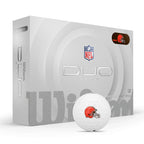 Wilson 2025 Duo Soft Nfl Golf Ball - 12 Balls, White, Cleveland Browns