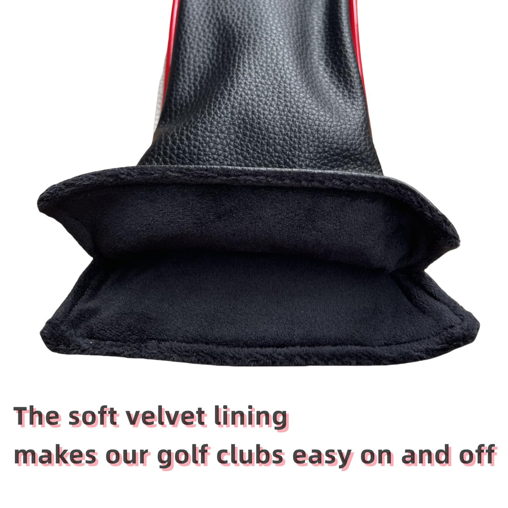 Golf Club Covers - 3 Pack Golf Club Head Covers For Driver And Woods - Usa Flag Driver Headcover 3 Wood Headcover Fairway Wood C