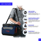 Titan Deep Freeze Cooler - 48 Can Zipperless Hardbody Cooler - Deep Freeze Insulation, HardBody Liner, and SmartShelf - Navy Blu